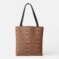 Tote Bag (ao) - Autumn Brown Kaleidoscopic Pattern