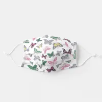 Butterfly Pattern Adult Cloth Face Mask