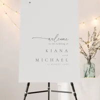 Chic Neutrals Wedding Welcome Powder White ID1020 Foam Board