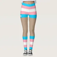 Trans Pride Faux Shorts & Legs  Leggings