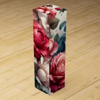 Timeless Rose Floral Charm Wine Box