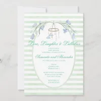 Floral Bluebell Mobile Celestial Mint Baby Shower Invitation