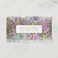 *~* Vintage Pastel Rustic Aged Wood Shabby Business Card