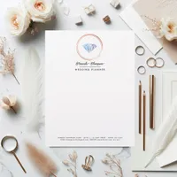 Diamond Wedding Planner Business Branding Letterhead