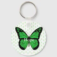 Hope Butterfly Lyme Awareness Ribbon Keychain