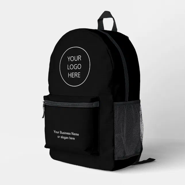 Business Logo Black Backpack