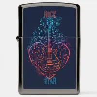 Guitar Heart Zippo Lighter