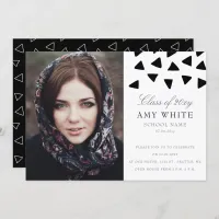 Classy Modern Stylish Elegant Photo Graduation Invitation