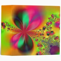 Fire Dance Abstract Fiery Colors Fractal 3 Ring Binder