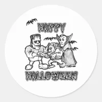 Funny Monsters - Happy Halloween Sticker