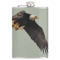 A Bald Eagle Takes to the Sky Flask