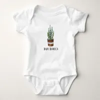 Potted Succulent Houseplant Custom Baby Bodysuit