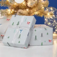 ... and trees and snow  wrapping paper