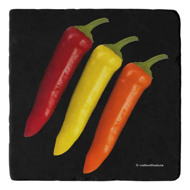 A Colorful Trio of Banana Peppers Trivet