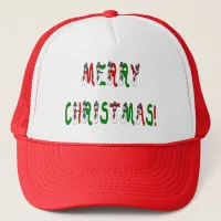 Merry Christmas Snowman Font Hat