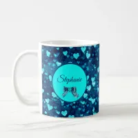 Vivid Blue Hearts  Coffee Mug