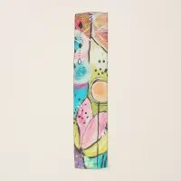 Abstract Colorblock Colorful Vibrant Artistic Fun Scarf