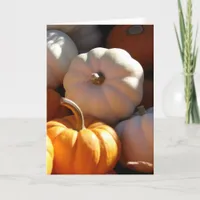 Pumpkins, Happy Thanksgiving Holiday Card