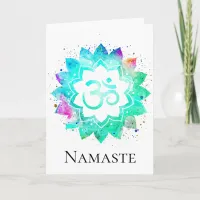 *~* OM AUM Symbol Lotus Flower Mandala New Age Card