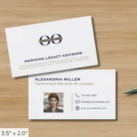 Simple Minimalist Company Logo Employee Photo Business Card