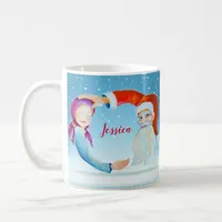 Hand-painted Watercolor Magical Santa Claus Coffee Mug