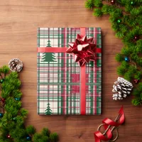 Old-Fashioned Christmas Vintage Red Trucks Wrapping Paper