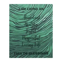 Positive Affirmations Emerald Green Mantra Acrylic Print