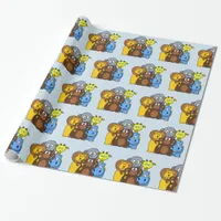 Jungle or Zoo Animals Gift Wrap