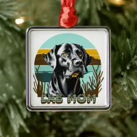 Black Labrador Retriever | Lab Mom Metal Ornament