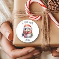 Cute Christmas Penguin Holiday Gift Tag