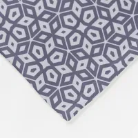 Purple Abstract Geometric Mosaic Patterned Fleece Blanket