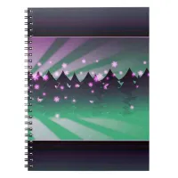 Christmas Trees Shades of Green Notebook