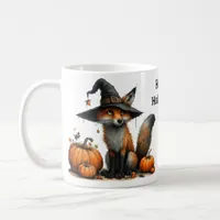 Cute Fox in Witch's Hat Happy Halloween Coffee Mug