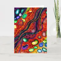 Artsy Abstract Colorful Blank Card