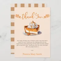 A Little Cutie Pie Is On The Way Baby Shower  Thank You Card