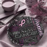 Breast Cancer Awareness Word Cloud ID261 Paper Plates