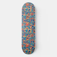 Bright Abstract Modern Patterned Urban Street Art Skateboard