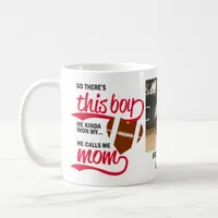 Proud Baseball Mom Photo Coffee Mug