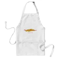 Elegant Gold Foil Merry Christmas Personalized Adult Apron