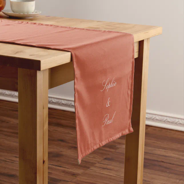 Elegant Terracotta Wedding Table Runner