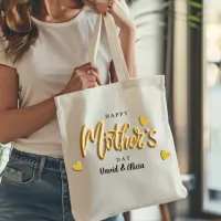 Gold Minimalist Mother's Day Large Tote Bag