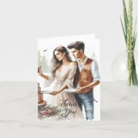 Elegant and Gracious Wedding Thank You Card