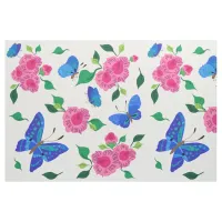 Butterflies and Roses Fabric