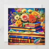 Vintage Books and Flowers