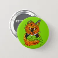 Halloween Creepy Gory Pumpkin Horror Button