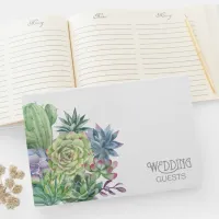 Succulents and Sparkle Wedding ID515 Guest Book