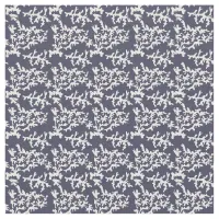 Beach House White Coral on Blue Weathered Look Fabric