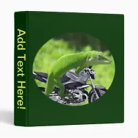 Green Hawaiian Gecko Rider  Binder