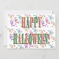 Confetti & Halloween Festival Text Invitation