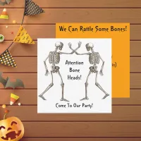 Bone Heads Skeleton Halloween Invitation